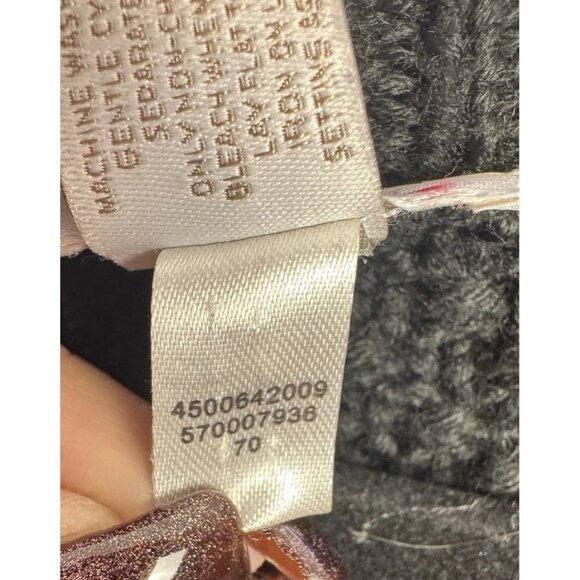 Chicos Womens 2 Black Chunky Knit Cardigan Y2K 60s Mod Fit Retro Chic Officewear - Picture 6 of 9